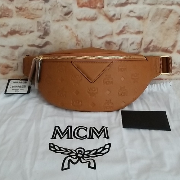 MCM Other - New MCM Fursten Monogrammed Leather Belt Bag